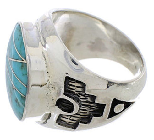 Genuine Sterling Silver Turquoise Southwest Ring Size 5-1/2 TX38627